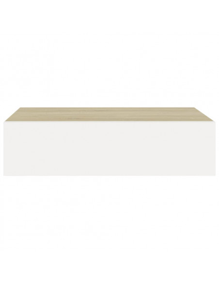 Scaffale con Cassetti Rovere e Bianco 40x23,5x10 cm in MDF