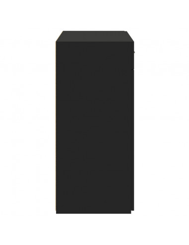 Credenza Nera 80x42,5x93 cm in Legno Multistrato