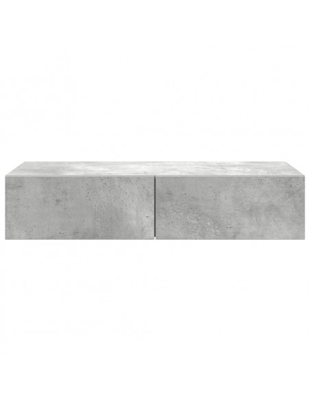 Scaffale a Parete con Cassetti Grigio 80x33x17 cm in Truciolato