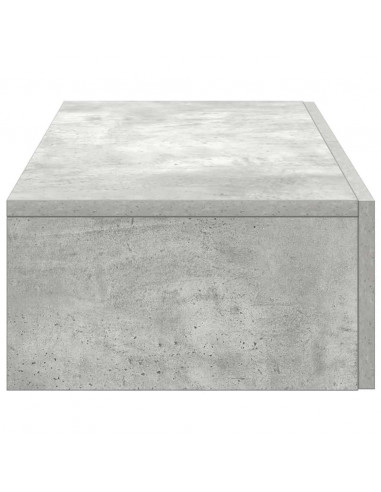 Scaffale a Parete con Cassetti Grigio 80x33x17 cm in Truciolato