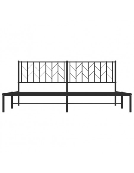 Giroletto con Testiera in Metallo Nero 193x203 cm