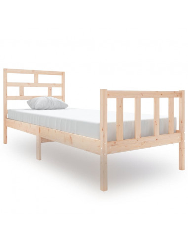 Giroletto in Legno Massello Grigio 75x190 cm Small Single