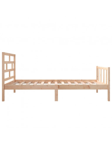 Giroletto in Legno Massello Grigio 75x190 cm Small Single