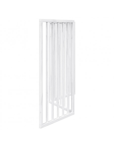 Cancello per Cani Pieghevole 3 Pannelli Bianco 150 cm Pioppo