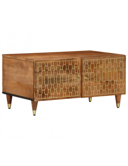 Tavolino da Salotto 80x50x40 cm Legno Massello di Mango