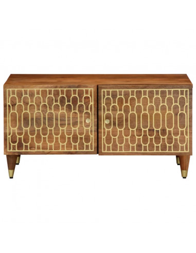 Tavolino da Salotto 80x50x40 cm Legno Massello di Mango