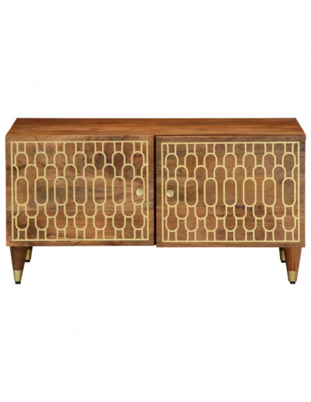 Tavolino da Salotto 80x50x40 cm Legno Massello di Mango
