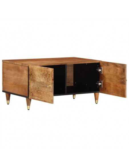 Tavolino da Salotto 80x50x40 cm Legno Massello di Mango