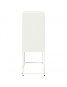 Credenza Bianca 68,5x38,5x107 cm in Acciaio 2