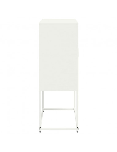 Credenza Bianca 68,5x38,5x107 cm in Acciaio