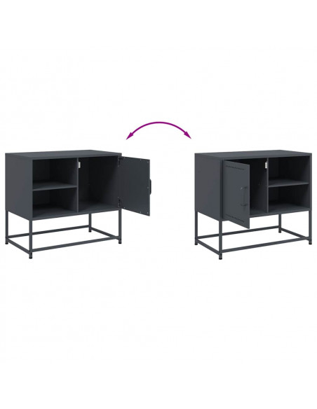 Mobile TV Antracite 68x39x60,5 cm in Acciaio