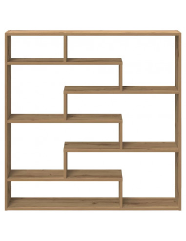 Scaffale Cubo Parete 7 Scomparti Truciolato Rovere Artigianale