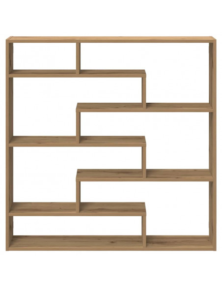 Scaffale Cubo Parete 7 Scomparti Truciolato Rovere Artigianale