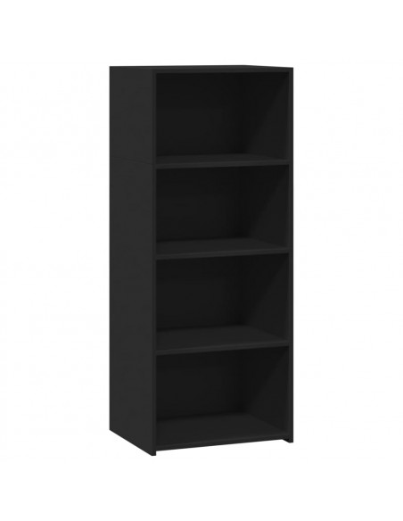 Credenza Nera 50x41x124 cm in Legno Multistrato