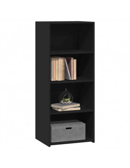 Credenza Nera 50x41x124 cm in Legno Multistrato