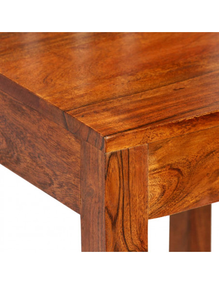 Set Tavolo da Pranzo 7 pz Legno Massello di Acacia e Mango