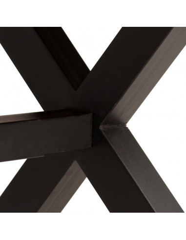 Set Tavolo da Pranzo 7 pz Legno Massello di Acacia e Mango