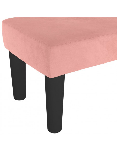 Panca Rosa 100x30x30 cm in Velluto
