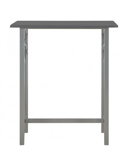Set da Bar 3 pz in Legno e Acciaio Antracite