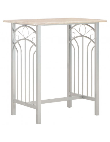 Set da Bar 3 pz in Legno e Acciaio