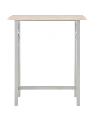 Set da Bar 3 pz in Legno e Acciaio