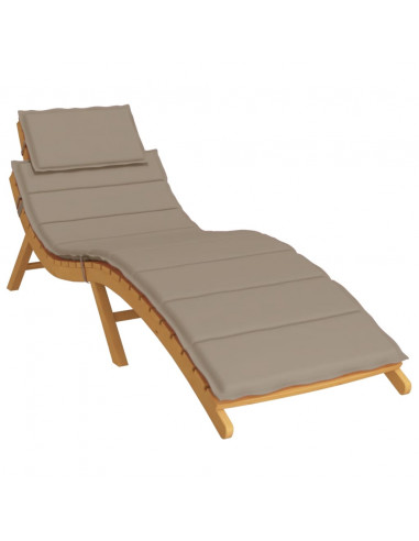 Cuscino per Lettino Tortora 186x58x3 cm in Tessuto Oxford