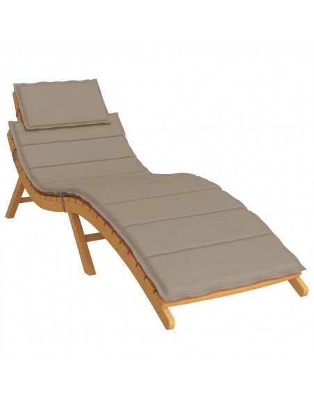 Cuscino per Lettino Tortora 186x58x3 cm in Tessuto Oxford