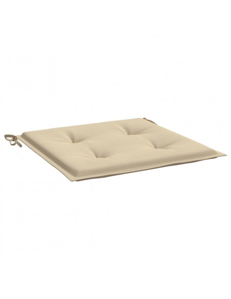 Cuscini per Sedia 2 pz Beige 40x40x4 cm in Tessuto Oxford