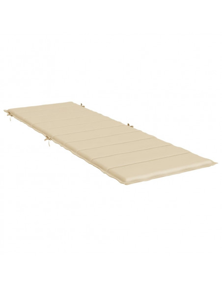 Cuscino per Lettino Beige 186x58x3 cm in Tessuto Oxford