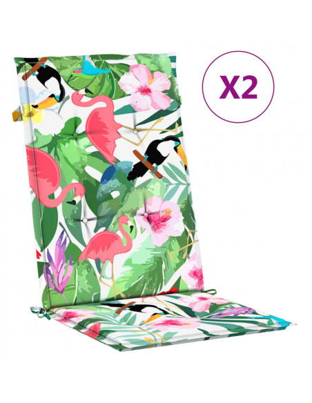 Cuscini per Sedie 2 pz Multicolori 120x50x3 cm in Tessuto