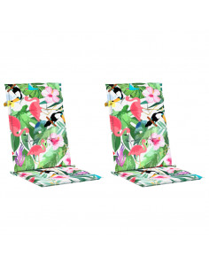 Cuscini per Sedie 2 pz Multicolori 120x50x3 cm in Tessuto 2