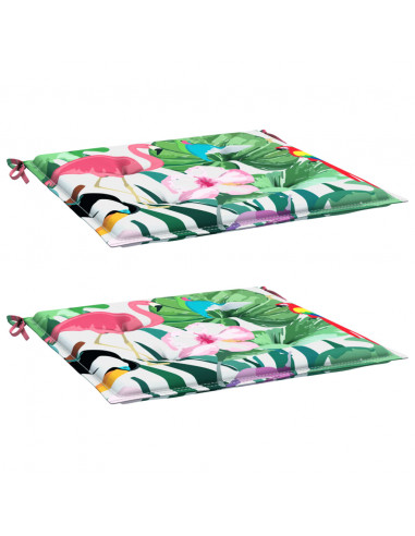 Cuscini per Sedia 2pz Multicolore 40x40x4 cm in Tessuto