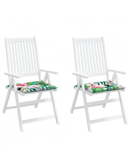 Cuscini per Sedia 2pz Multicolore 40x40x3 cm in Tessuto