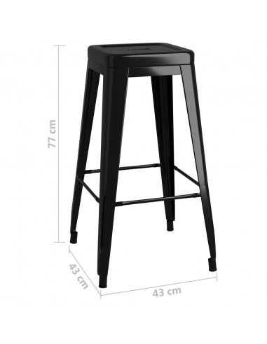 Set da Bar 7 pz Bianco e Nero