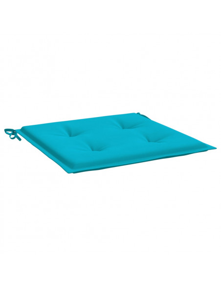 Cuscini per Sedia 2 pz Turchese 50x50x3 cm in Tessuto
