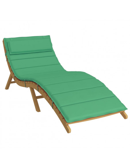 Cuscino per Lettino Verde 180x60x3 cm in Tessuto Oxford