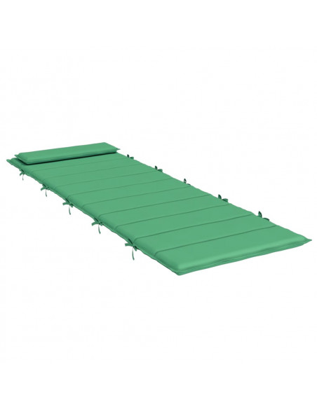 Cuscino per Lettino Verde 180x60x3 cm in Tessuto Oxford