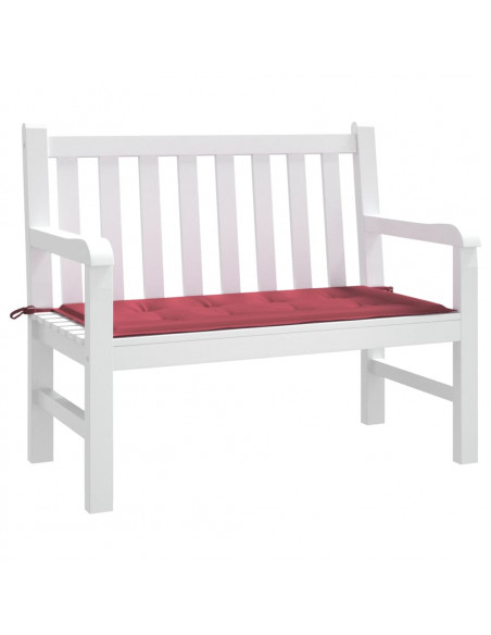 Cuscino per Panca Rosso Vino 120x50x3 cm in Tessuto Oxford