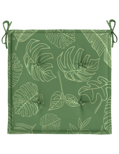 Cuscini per Sedia 2 pz Motivo a Foglie 40x40x4 cm Tessuto