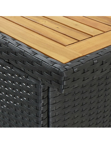 Set da Bar 3 pz in Polyrattan Nero