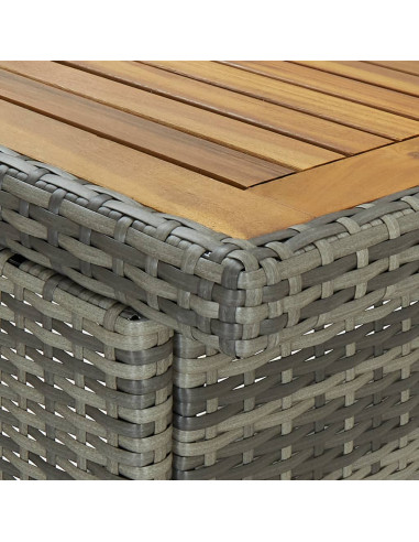 Set da Bar 3 pz in Polyrattan Grigio