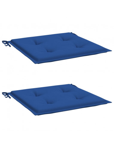 Cuscini per Sedia 2 pz Blu Reale 50x50x3 cm in Tessuto Oxford