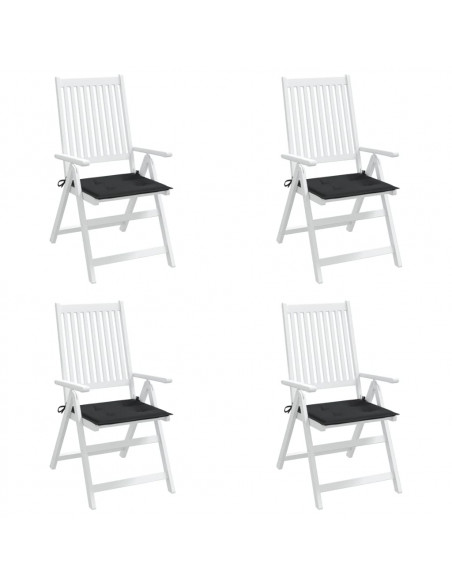 Cuscini per Sedia 4 pz Neri 50x50x3 cm in Tessuto Oxford
