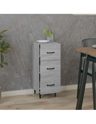 Credenza Grigio Sonoma 34,5x34x90 cm in Legno Multistrato