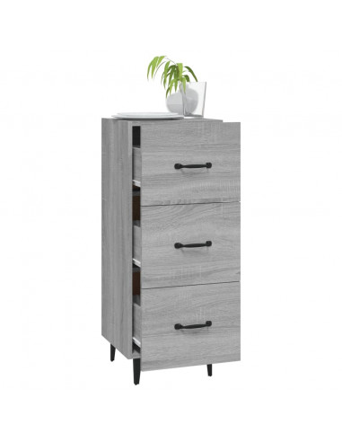 Credenza Grigio Sonoma 34,5x34x90 cm in Legno Multistrato