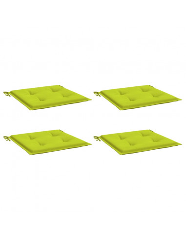 Cuscini per Sedia 4 pz Verde Intenso 40x40x3 cm Tessuto Oxford