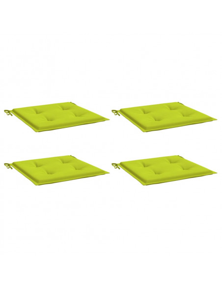 Cuscini per Sedia 4 pz Verde Intenso 40x40x3 cm Tessuto Oxford