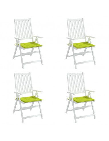 Cuscini per Sedia 4 pz Verde Intenso 40x40x3 cm Tessuto Oxford