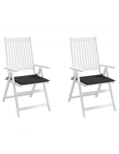 Cuscini per Sedia 2 pz Neri 50x50x3 cm in Tessuto Oxford