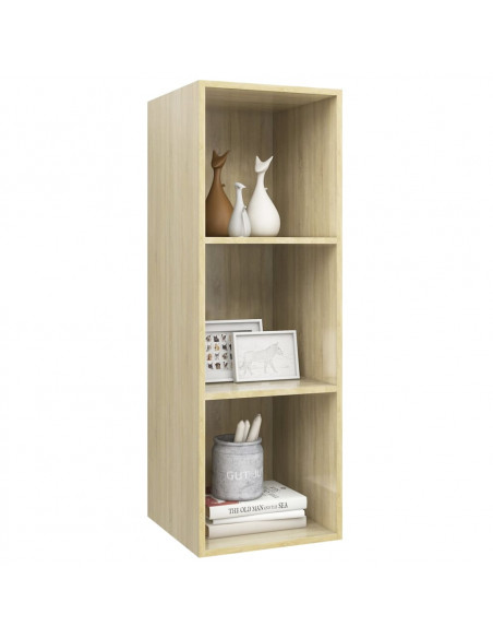 Mobile TV da Parete Rovere Sonoma 37x37x107cm Legno Multistrato